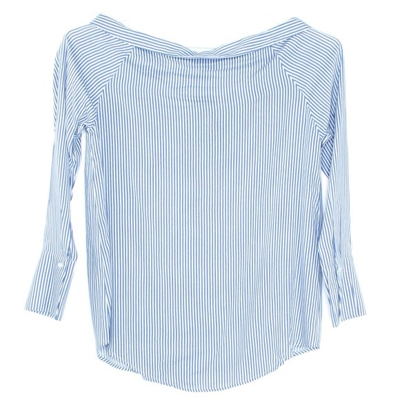 NWT Timing Womens Top Button Collar Stripe Career Office Size Small - Picture 2 of 2